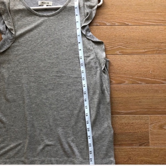 Madewell Metallic Ruffle Tank Top x 2 - Picture 5 of 7